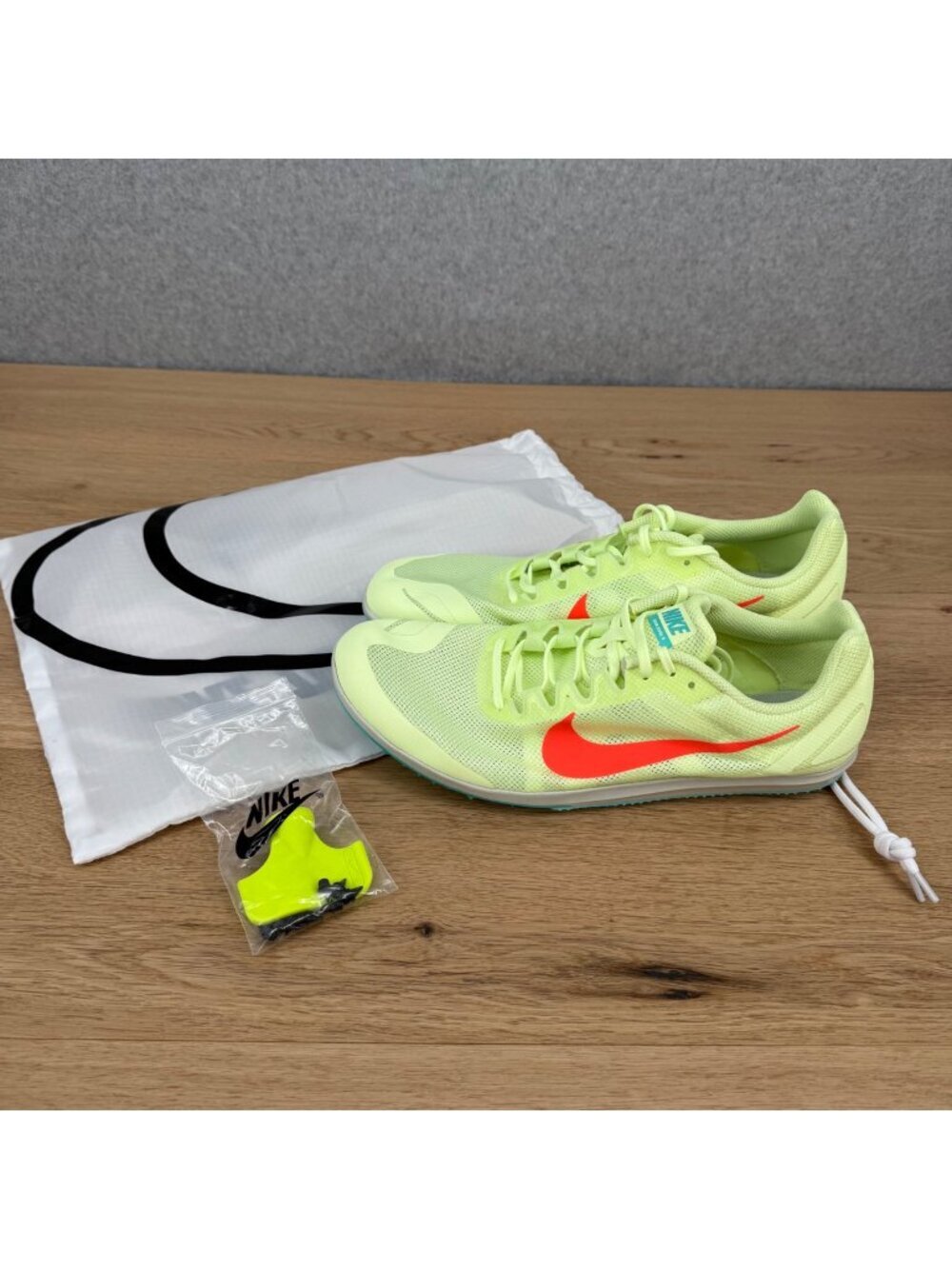 Nike Unisex Zoom Rival D 10 Distance Spike Shoe Size 12.5 Green Track 907566-700